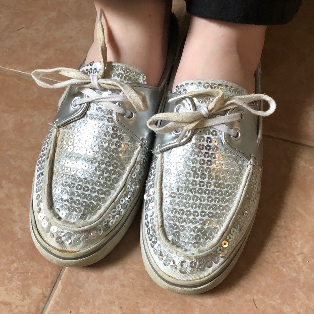 Sparkle boat shoes